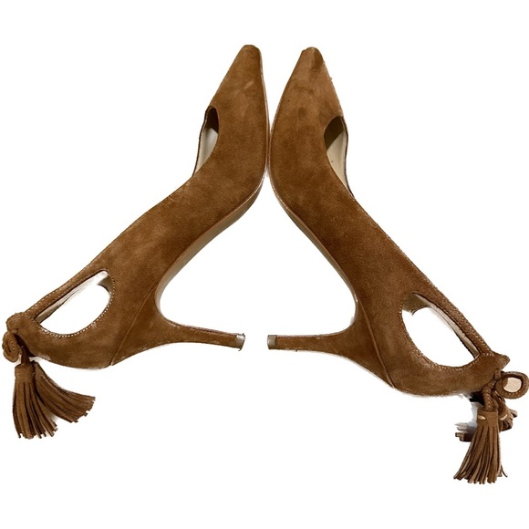 Marc Fisher Suede Leather Pumps High Stiletto Heels Shoes - Picture 3 of 9